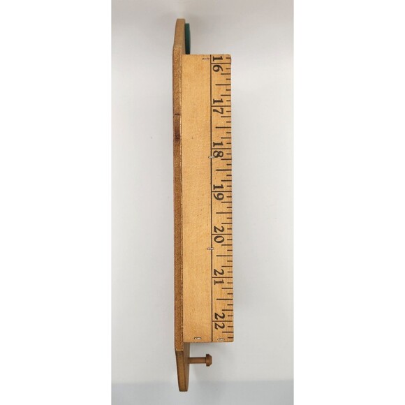 Hand Crafted Wooden Ruler Noah's Ark Trinket Wall Shelf - Picture 3 of 7
